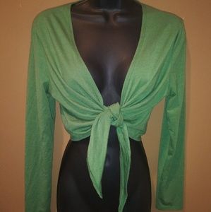 33. TTL Allison Taylor Money Green Long Sleeve Shirt M